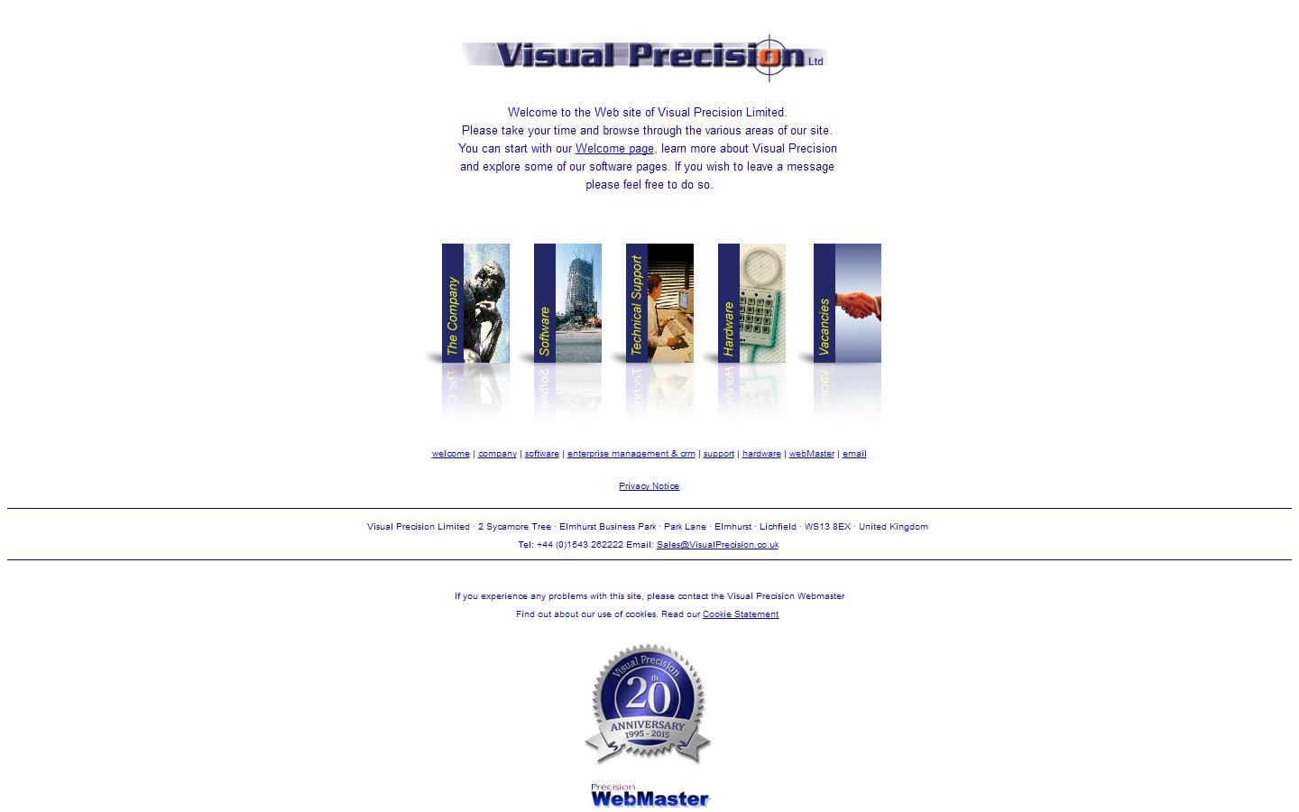 Visual Precision Ltd Website