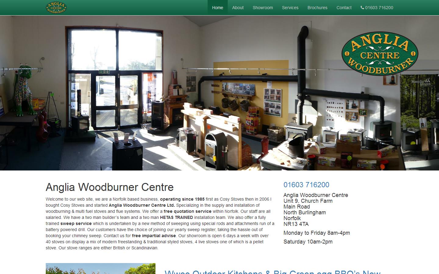 Anglia Woodburner Centre Website