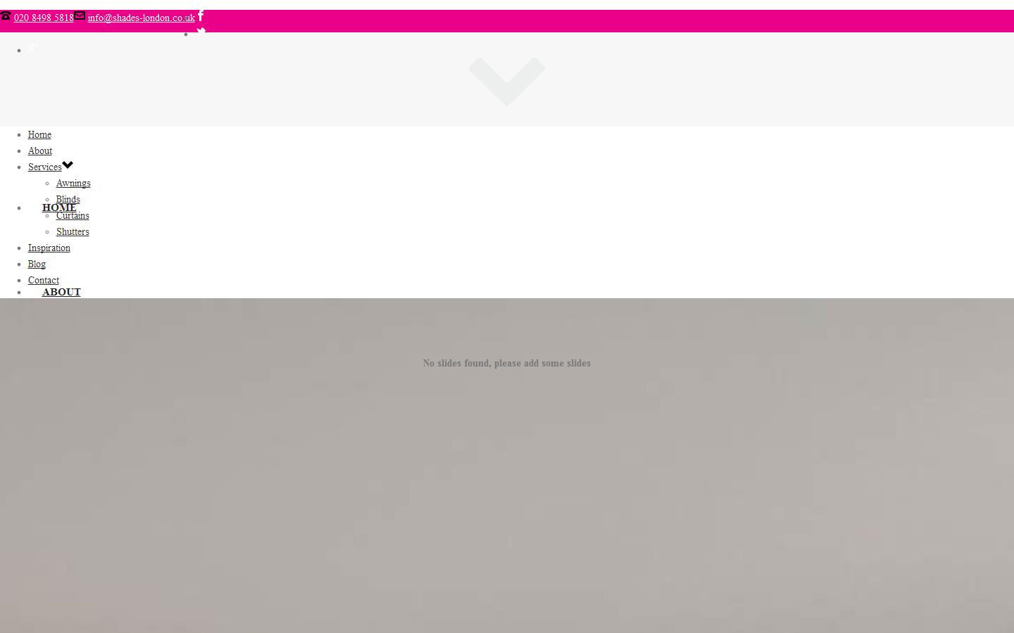 Shades Window Couture Website