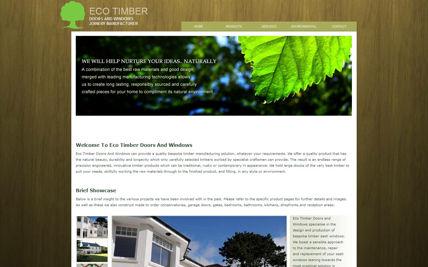Eco Timber Doors & Windows Website