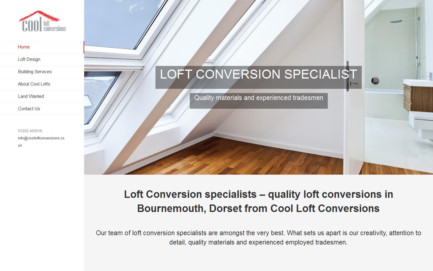 Cool Loft Conversions Website