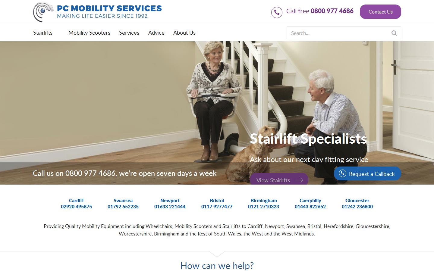 P C Mobility Services Website