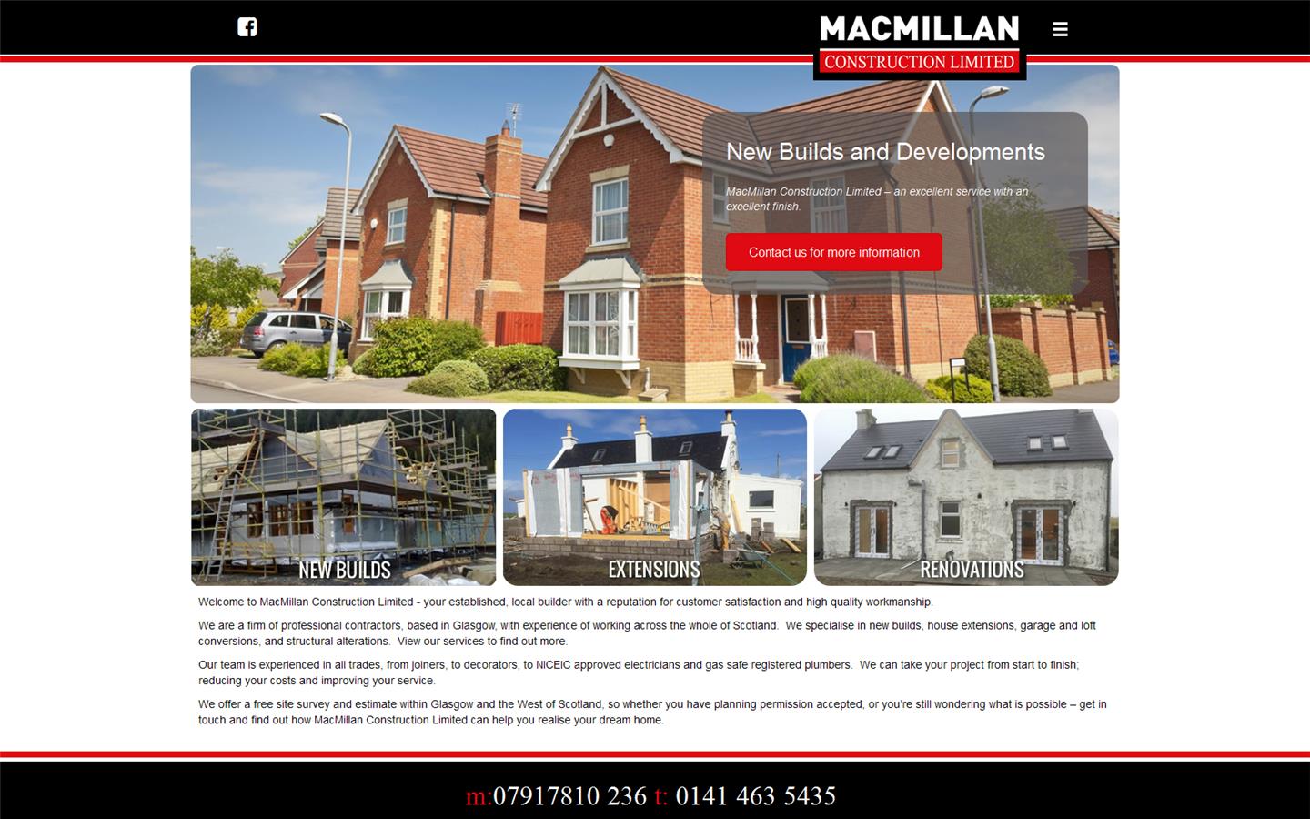 Macmillan Construction Ltd Website