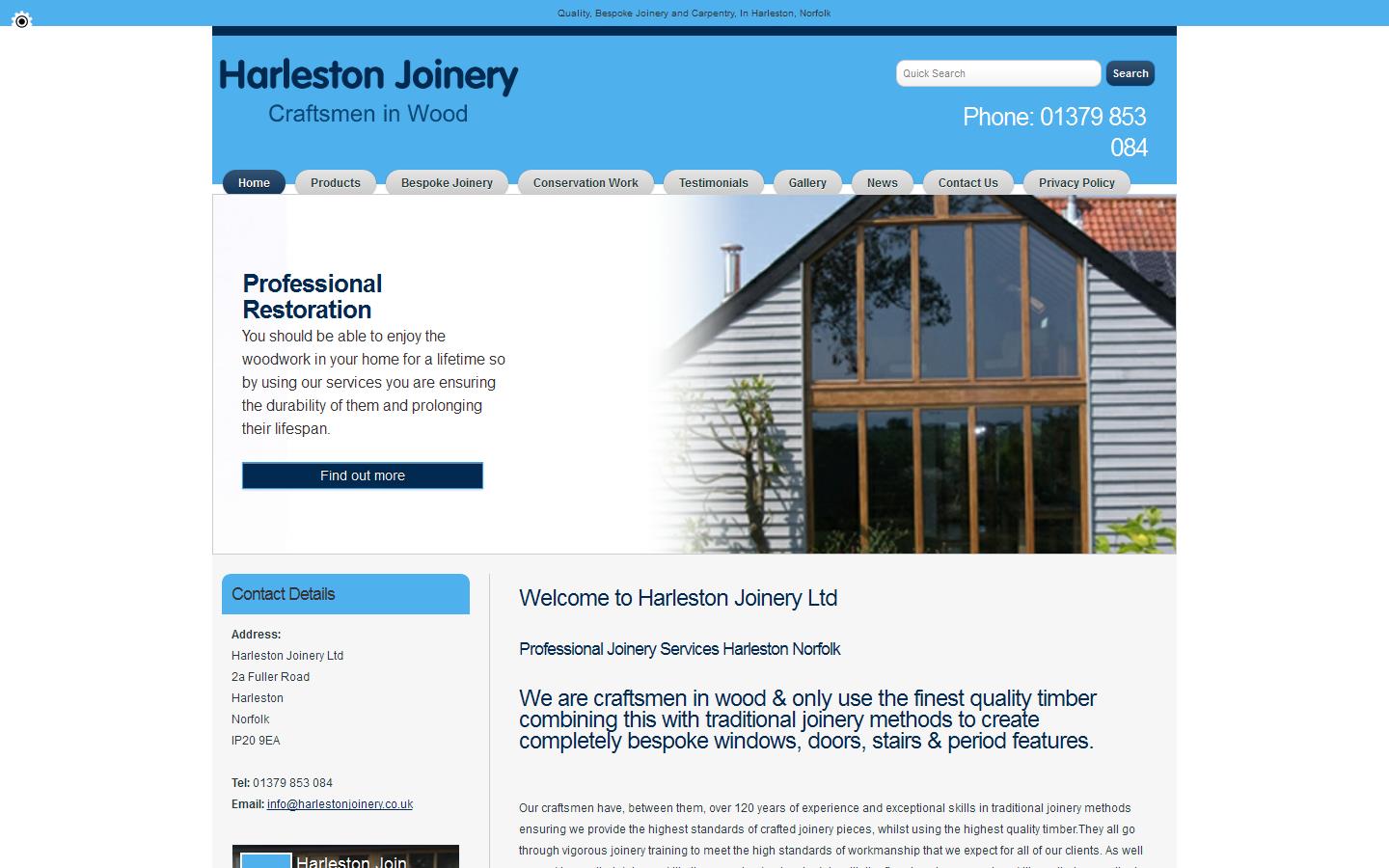 Harleston Joinery Ltd Website