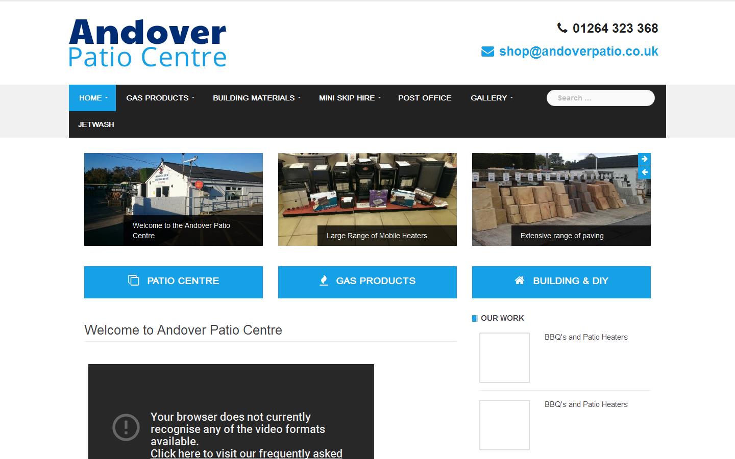 Andover Patio Centre Website