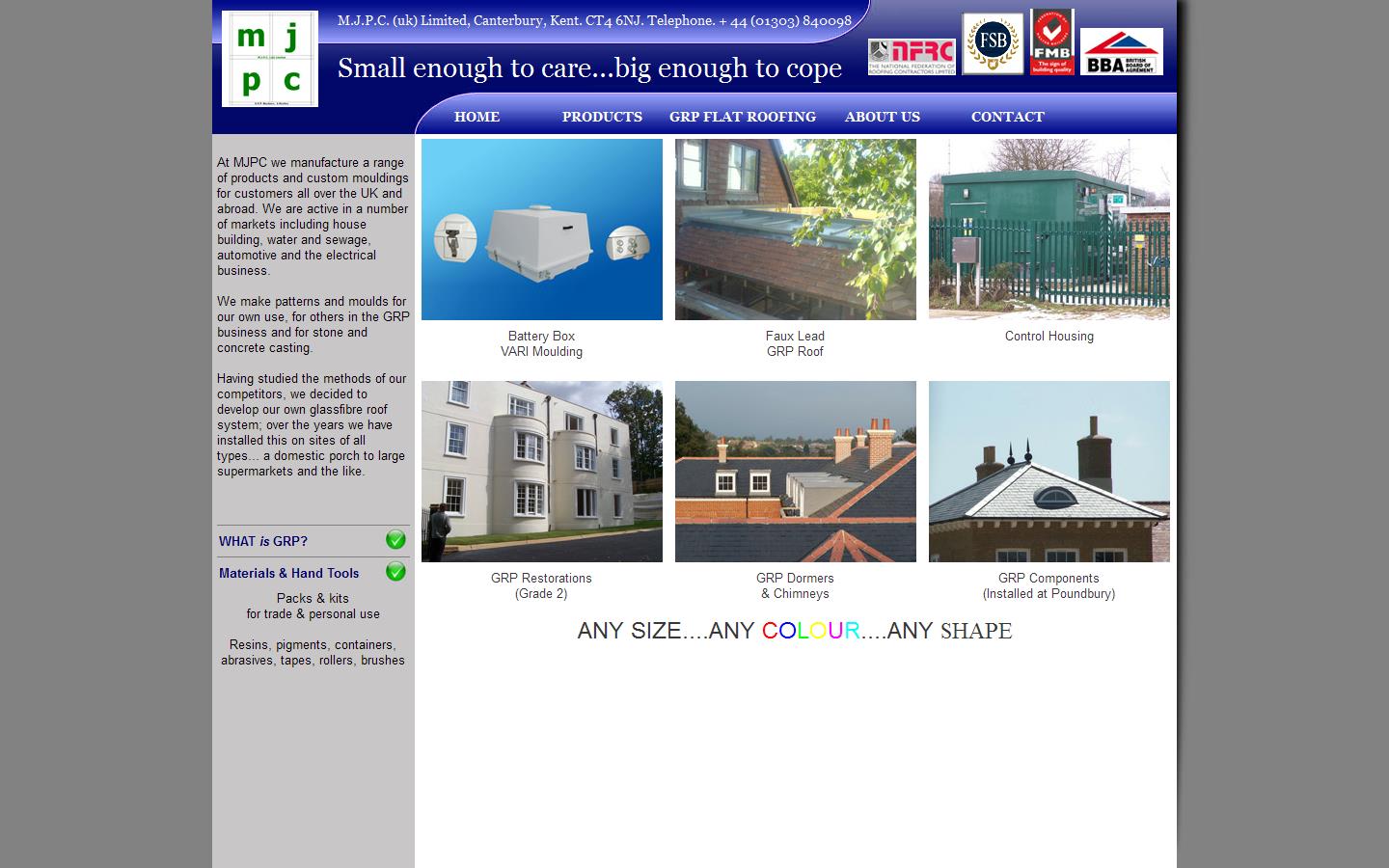 M J P C Ltd Website