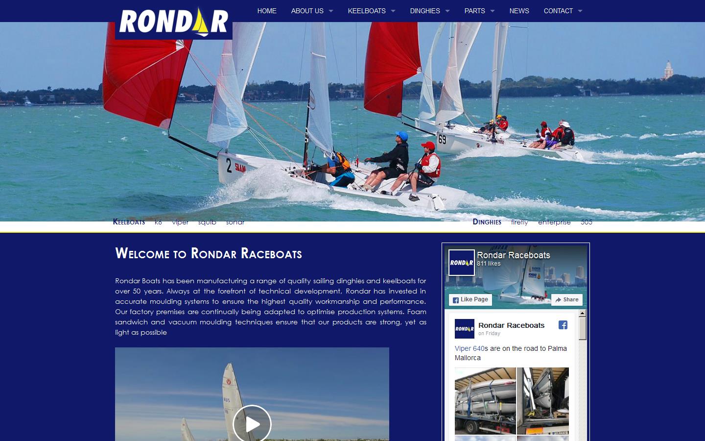 Rondar Raceboats Ltd Website
