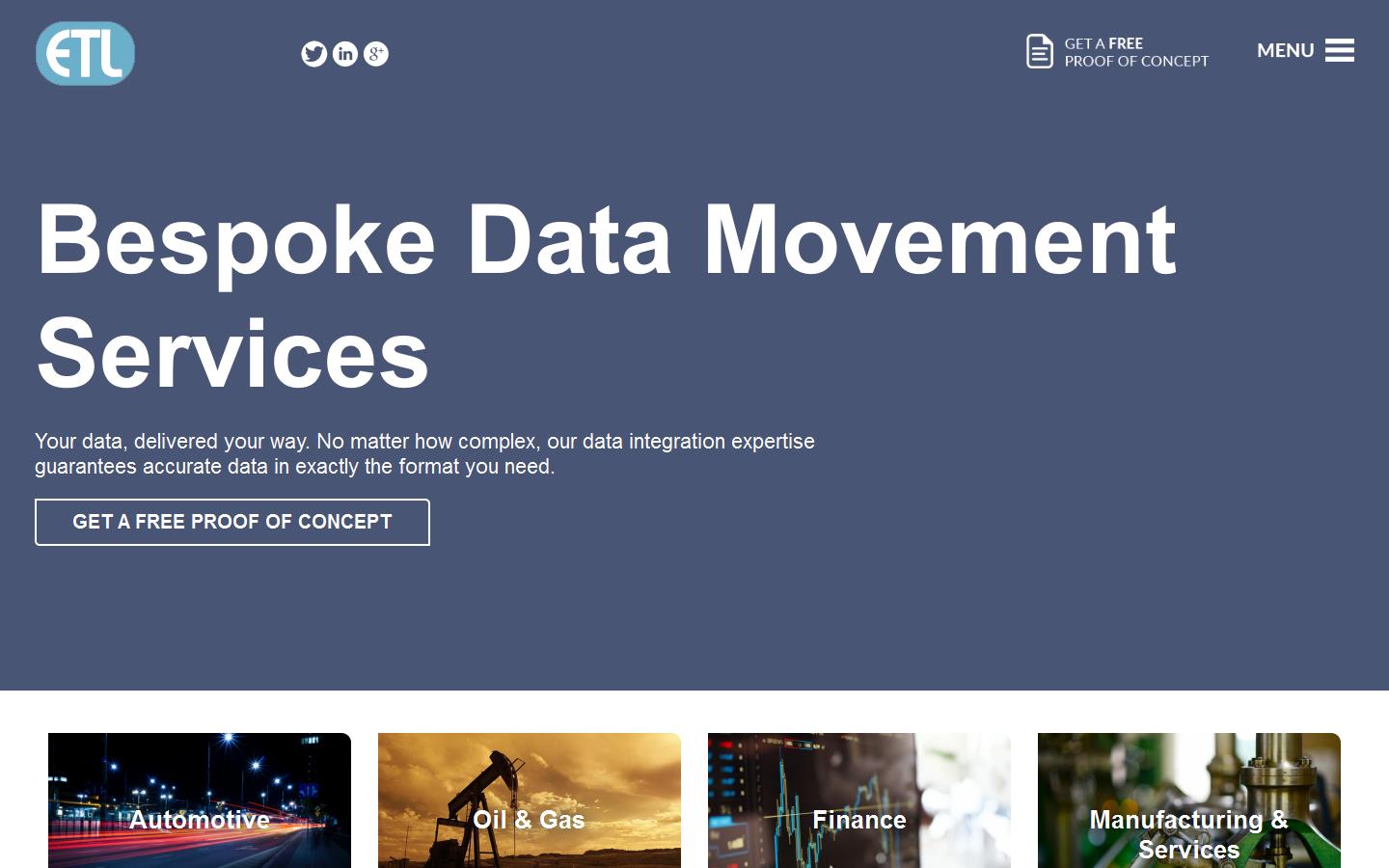 E T L Solutions Website