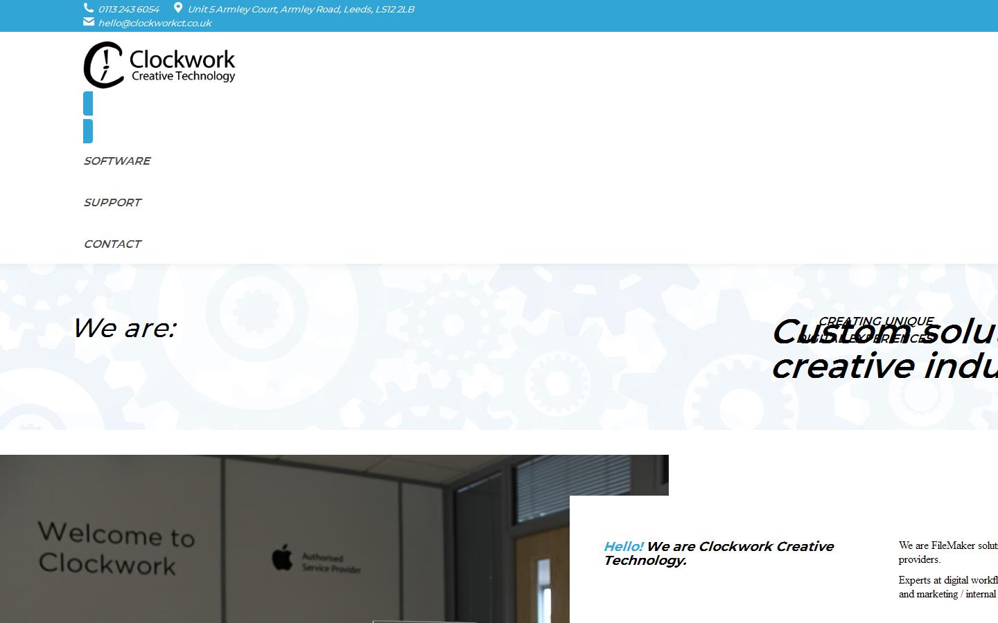 Clockwork Creative Technology Website