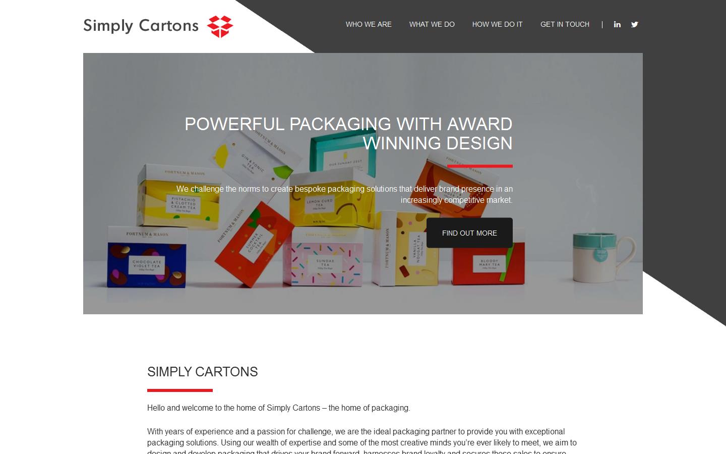 Simply Cartons Ltd Website