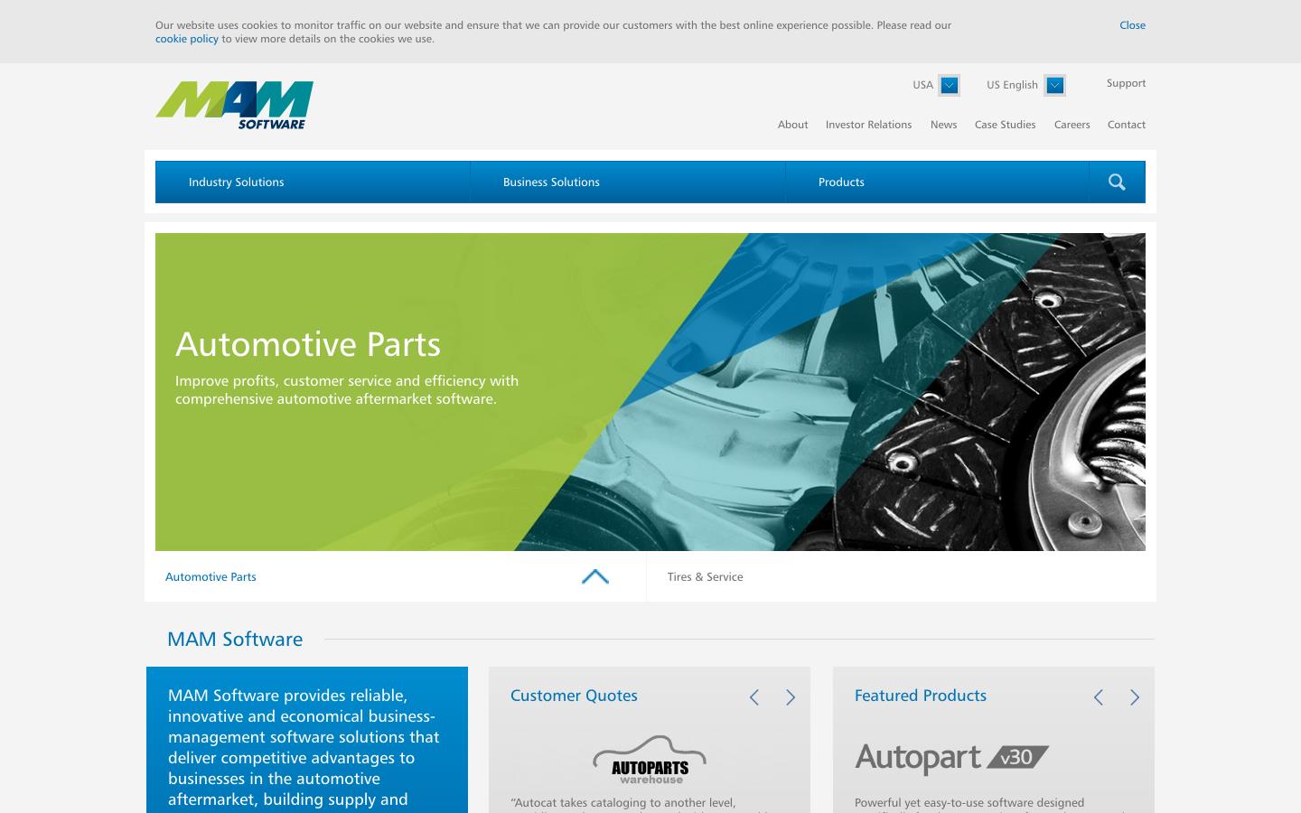 M A M Software Website