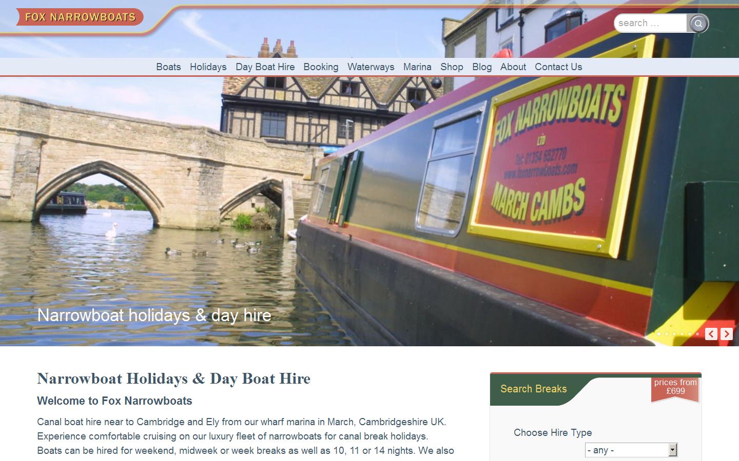 Fox Narrowboats Website