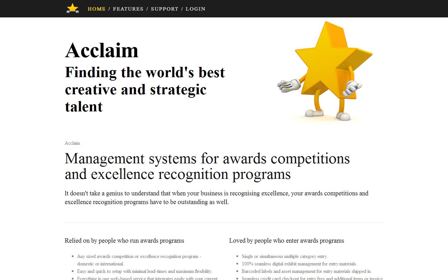 Acclaim Website