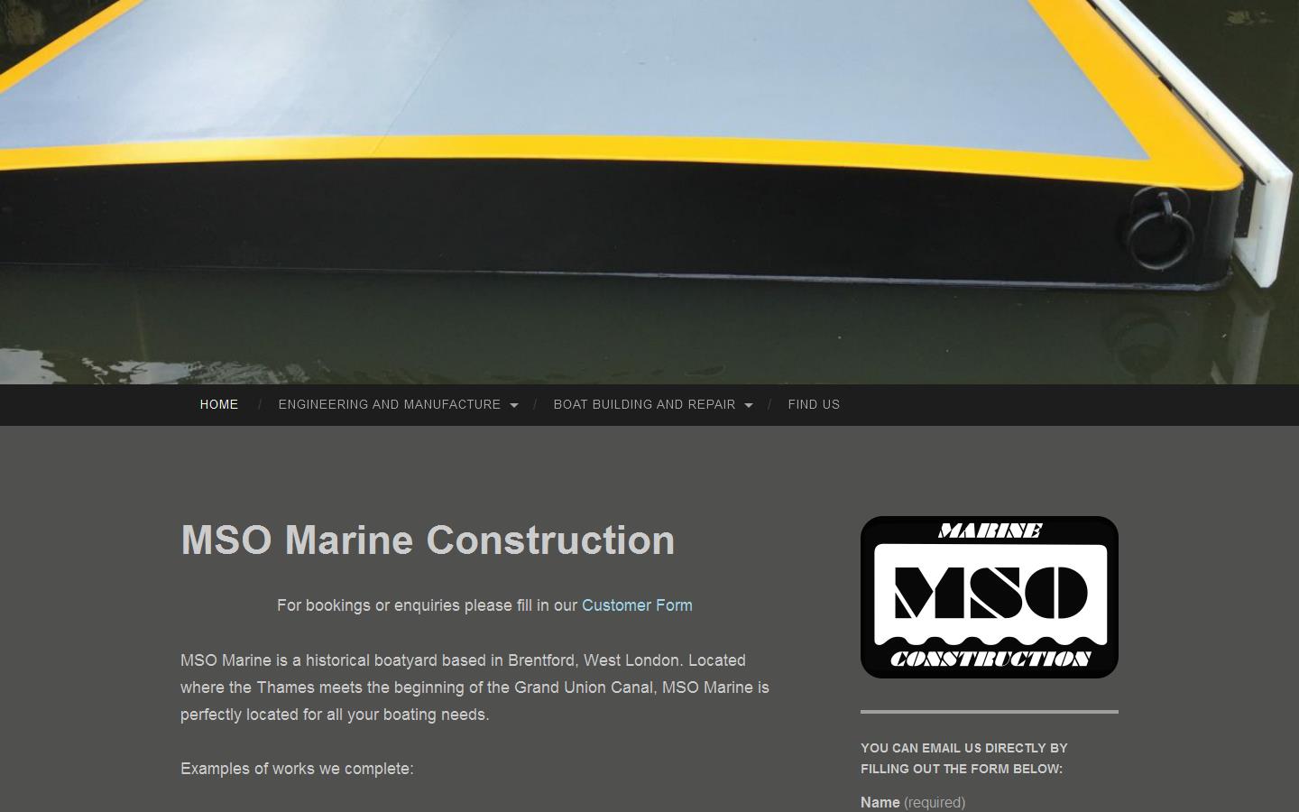 M S O Marine Construction Website