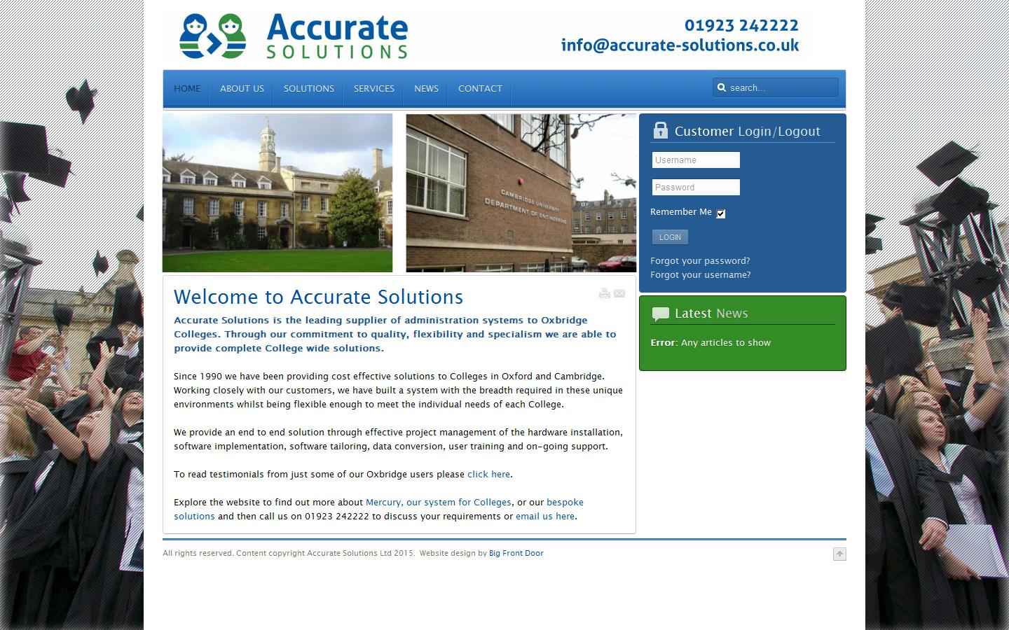 Accurate Solutions Ltd Website