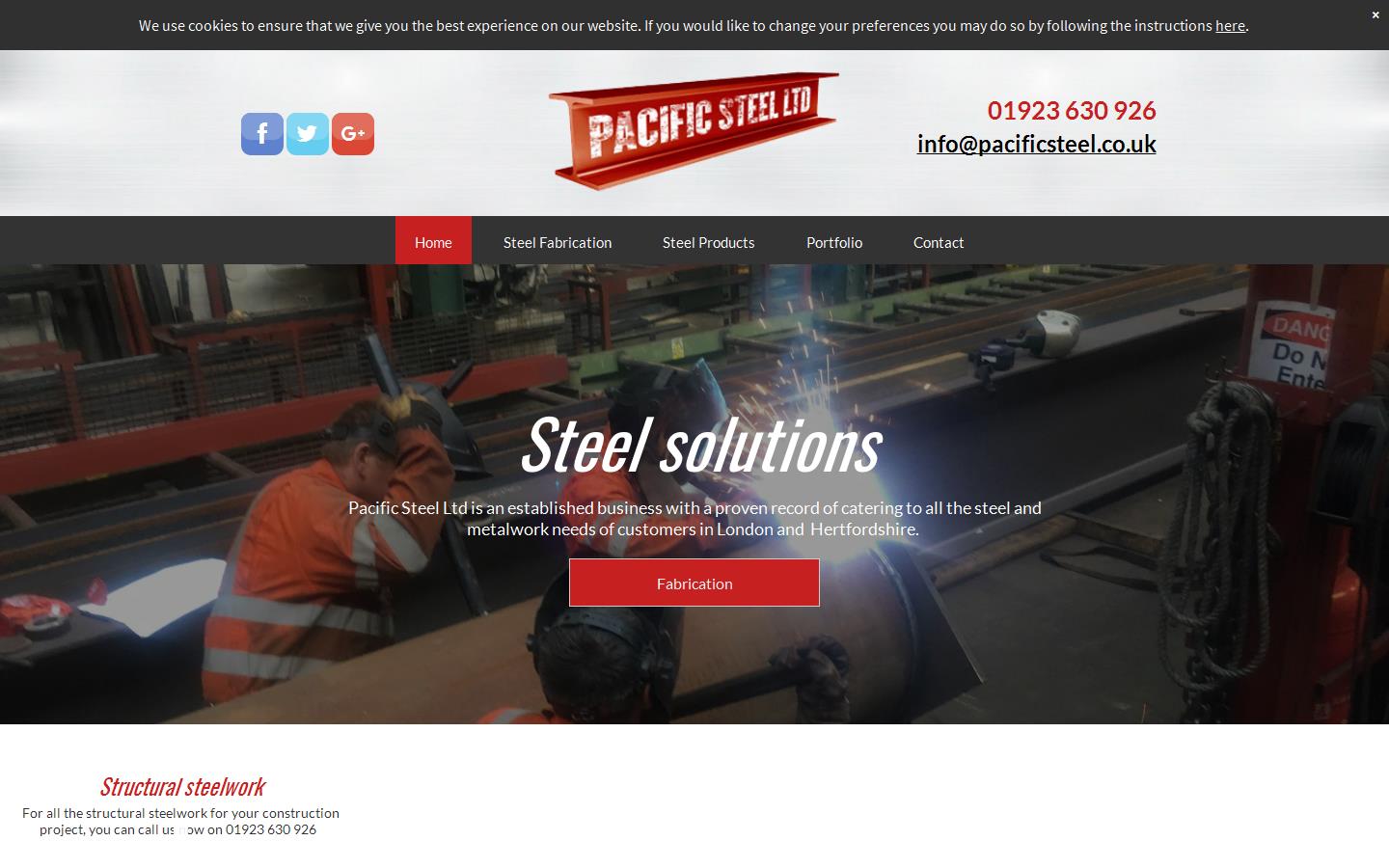 Pacific Steel Ltd Website