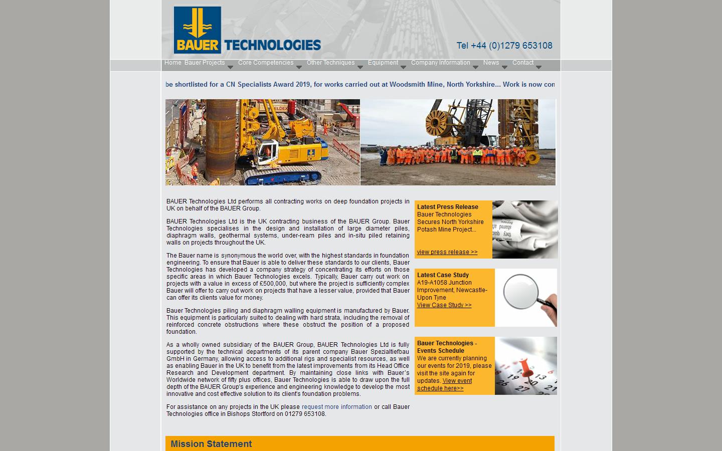 Bauer Technologies Ltd Website