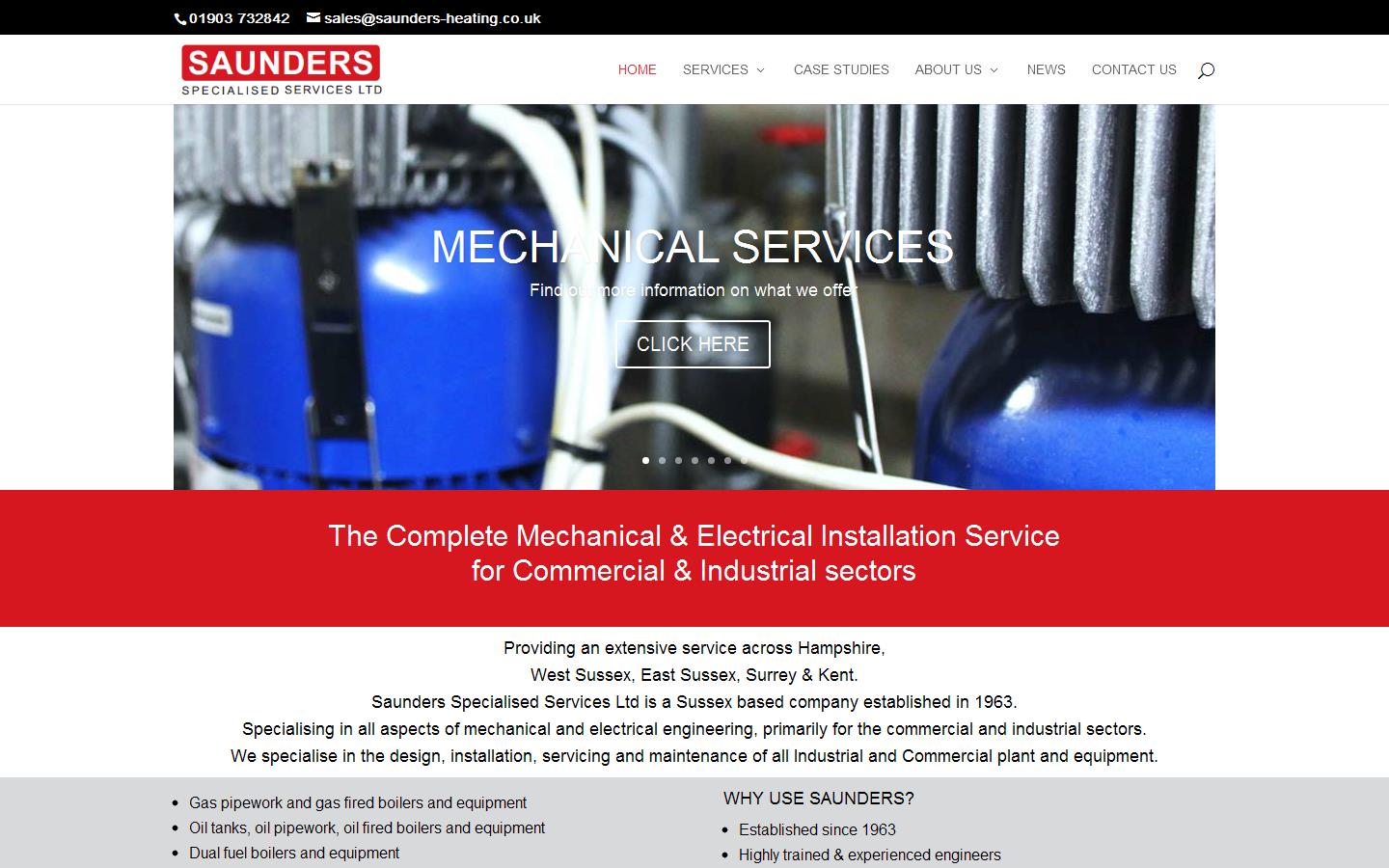 Saunders Specialised Services Ltd Website