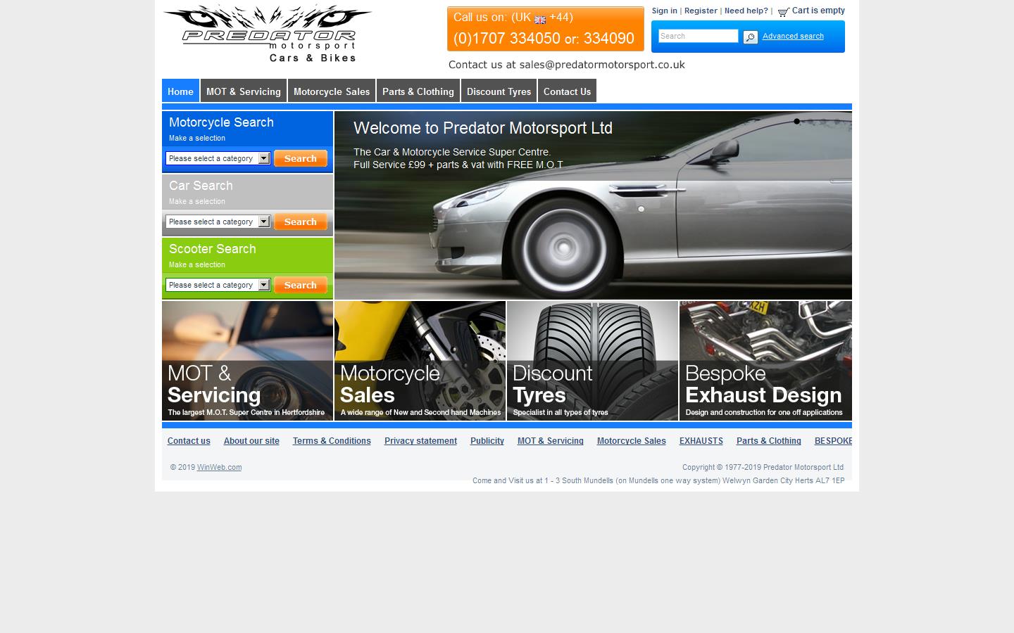 Predator Motor Sport Website