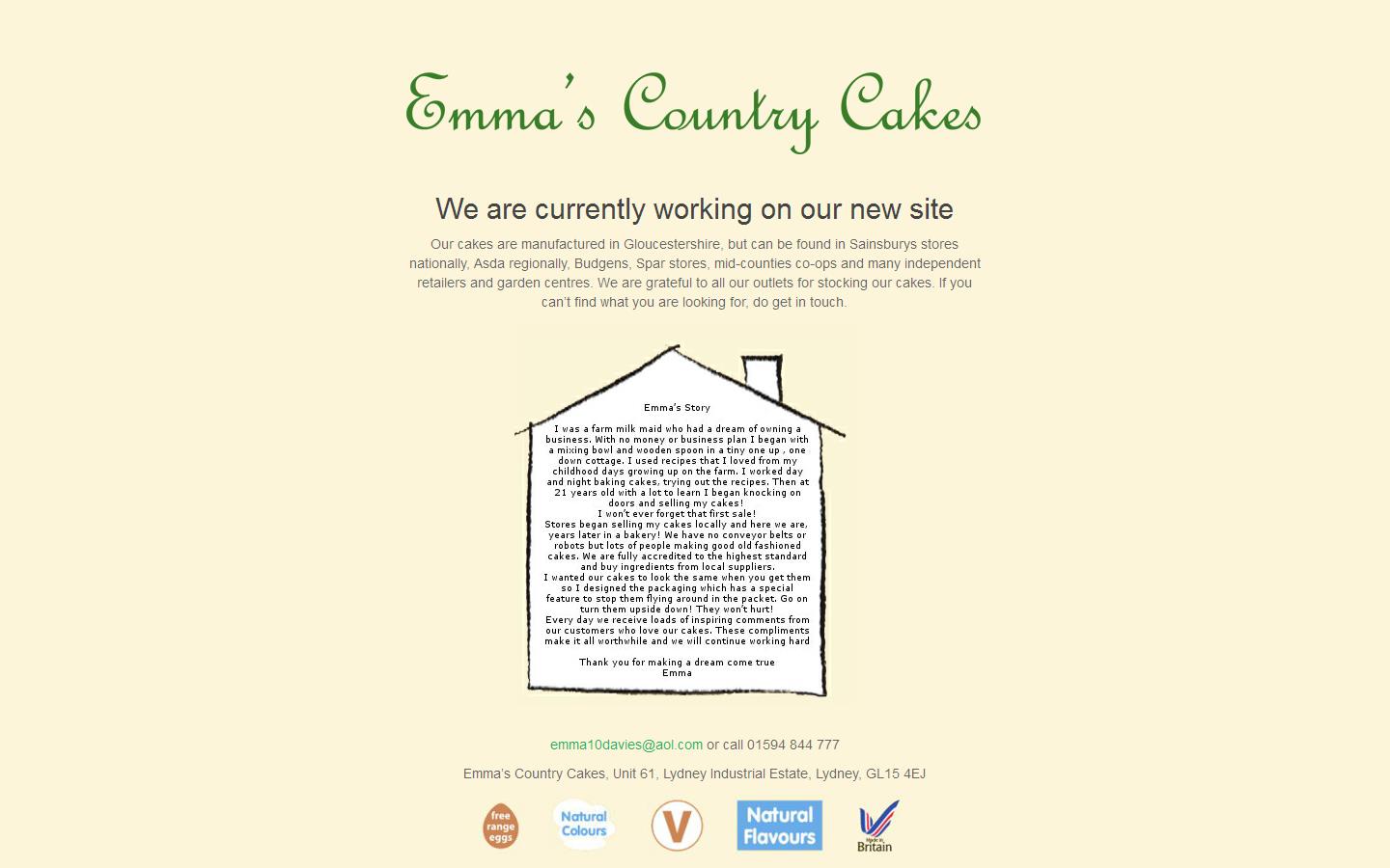 Emma''s Country Cakes Website