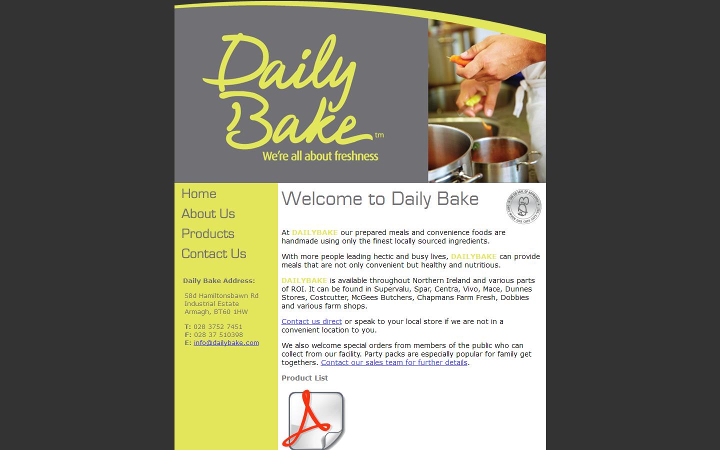 Daily Bake Website