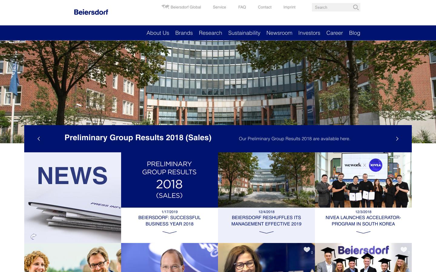 Beiersdorf Website