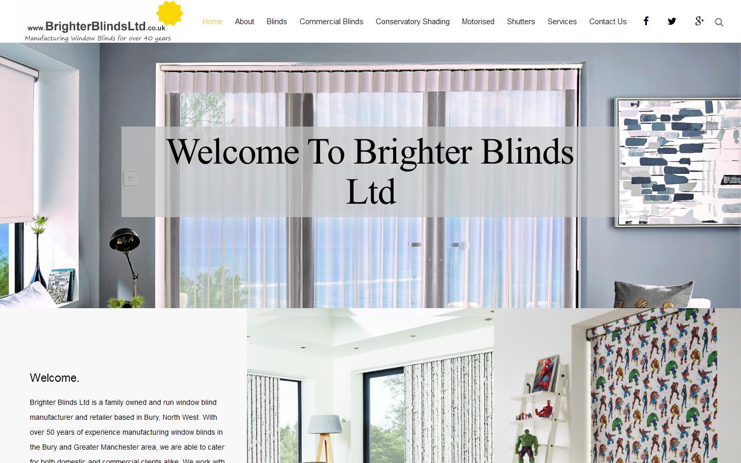 Brighter Blinds Ltd Website