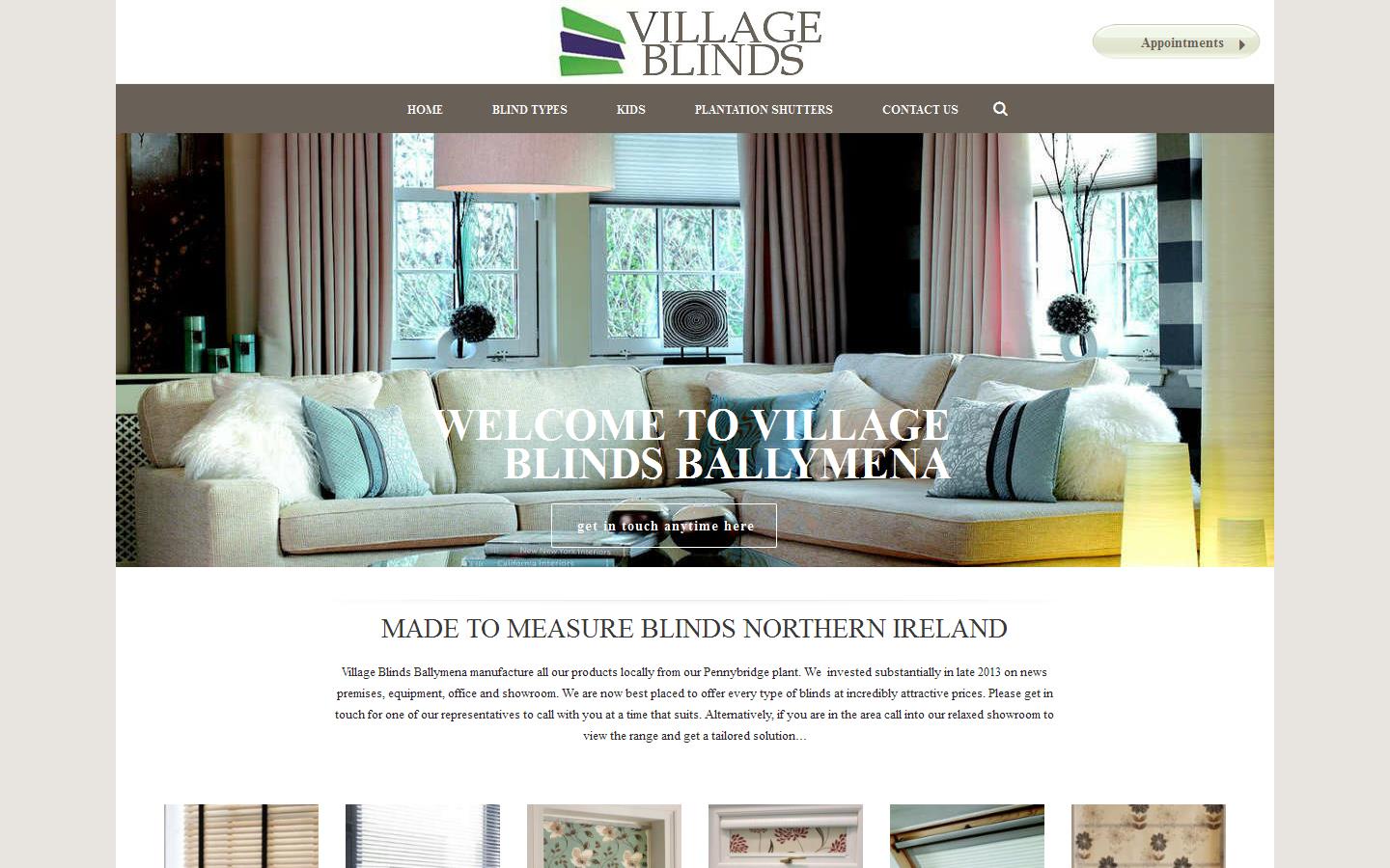 Village Blinds Website