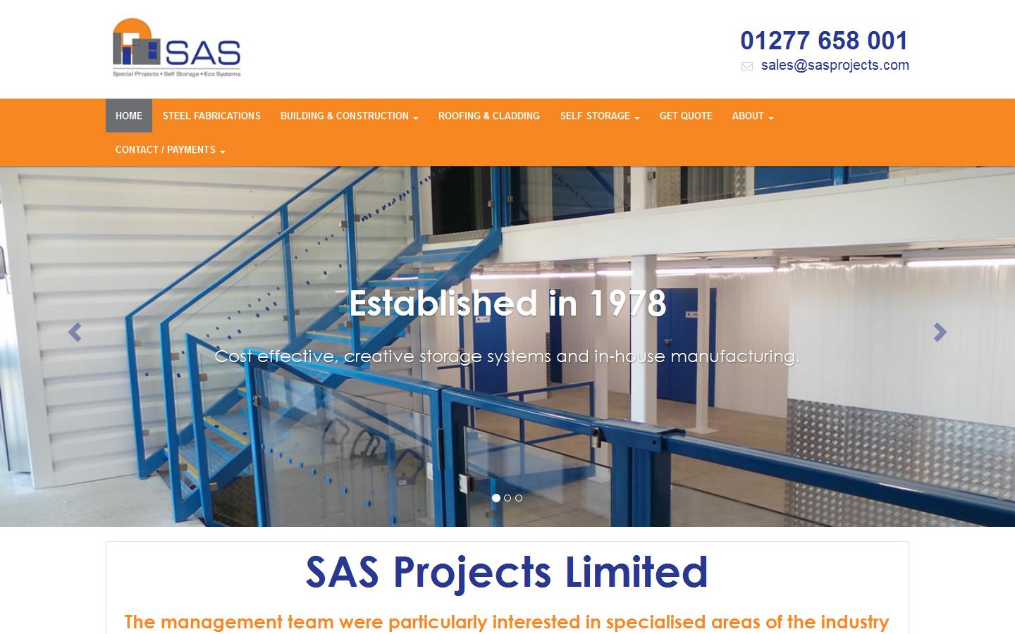 SAS Special Projects Ltd Website