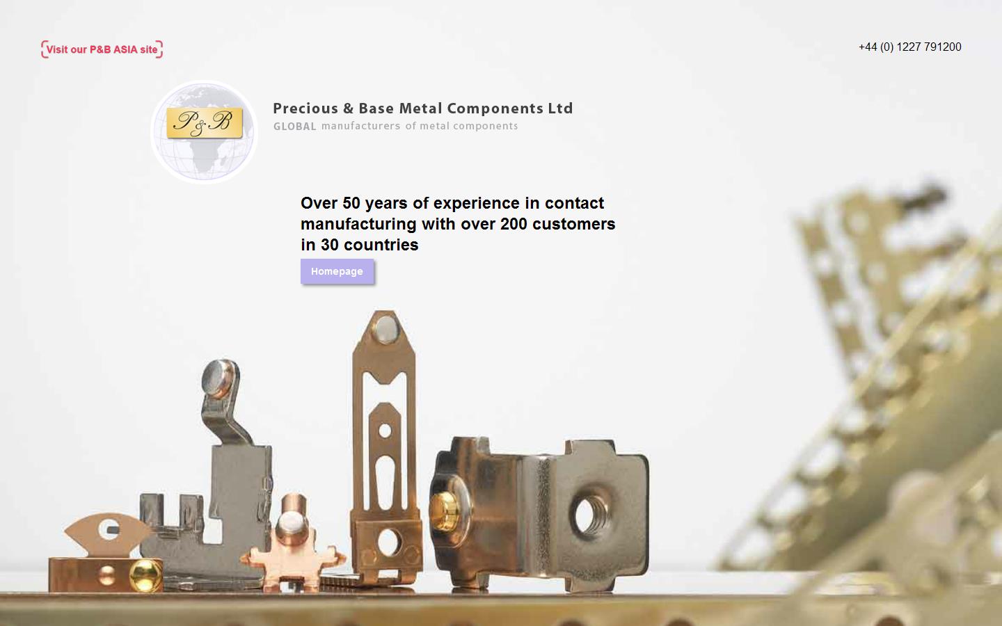P & B Metal Components Ltd Website
