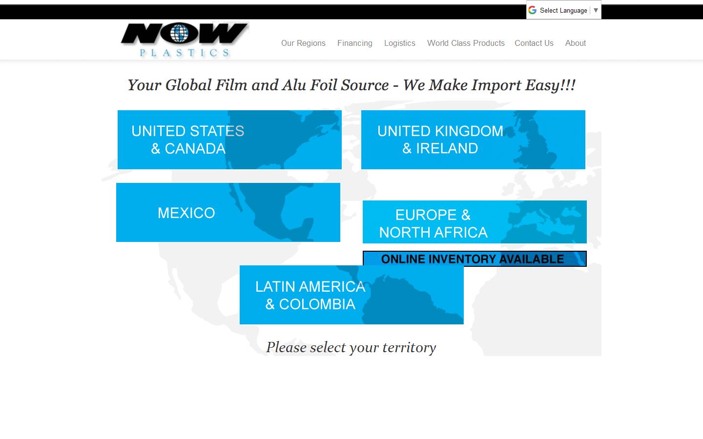 Now Plastics Website