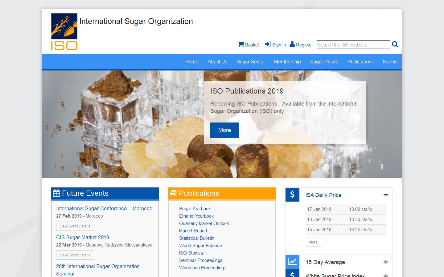 International Sugar Organization Website