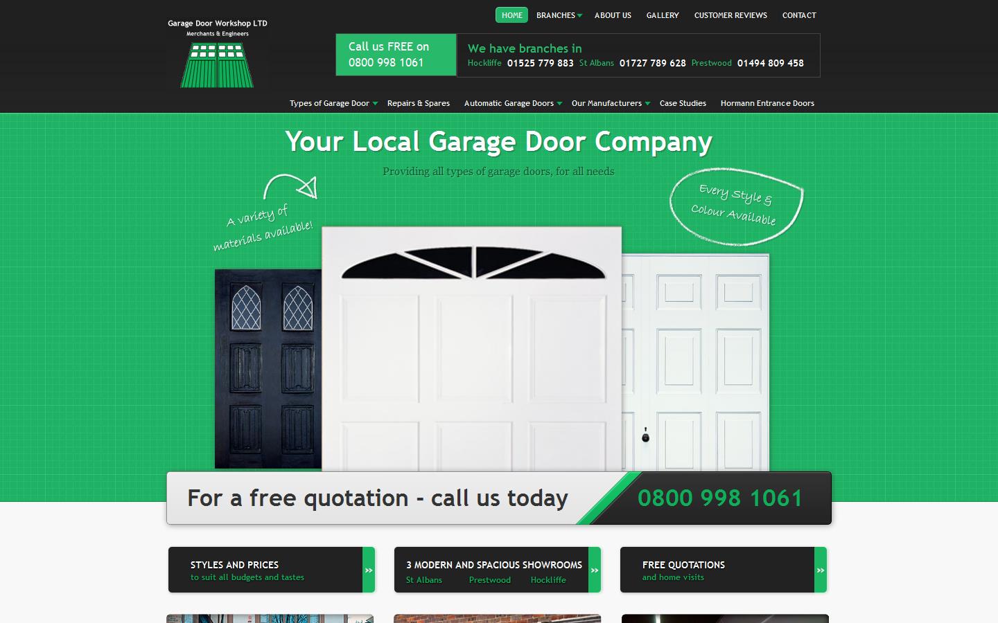 Garage Door Workshop Ltd Website