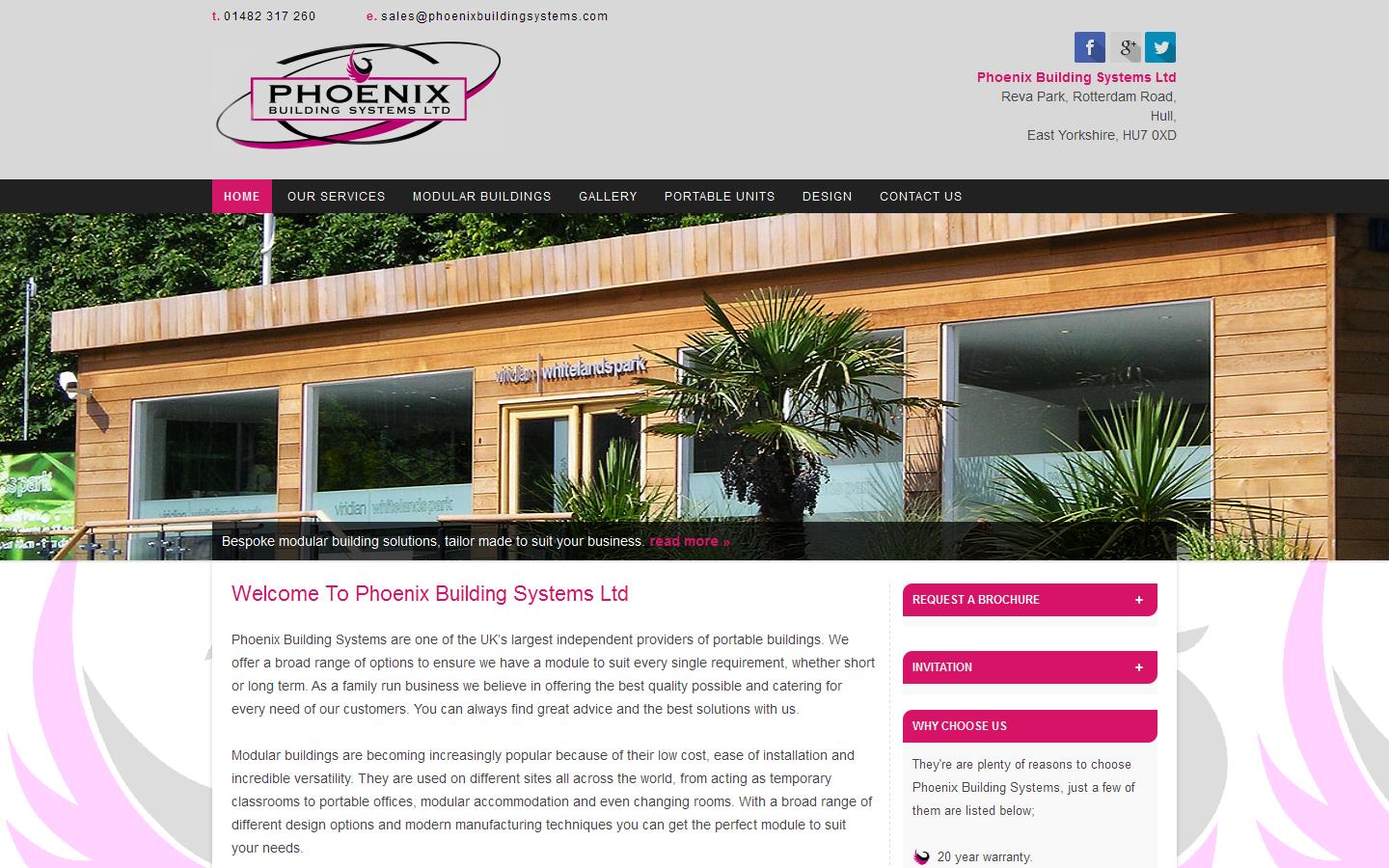 Phoenix Building Systems Ltd Website