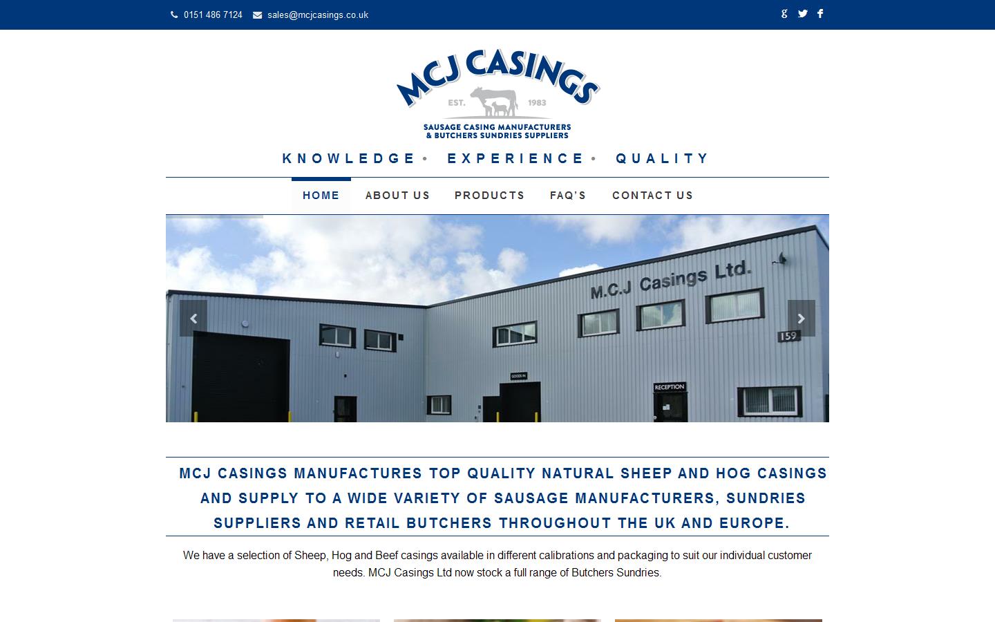 M C J Casings Website