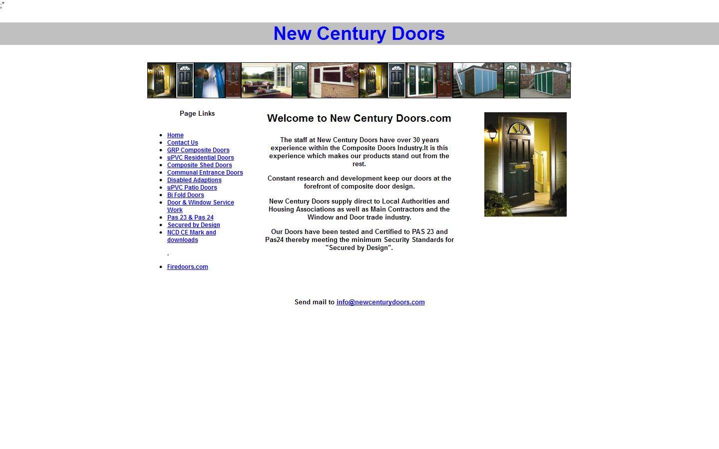 New Century Doors Website