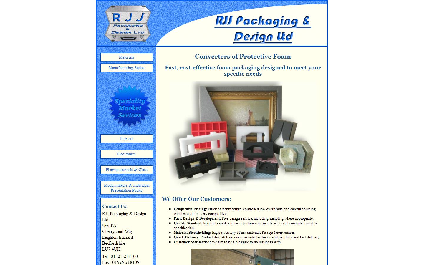 R J J Packaging & Design Ltd Website