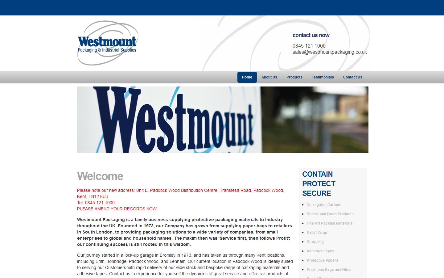 Westmount Packaging Ltd Website