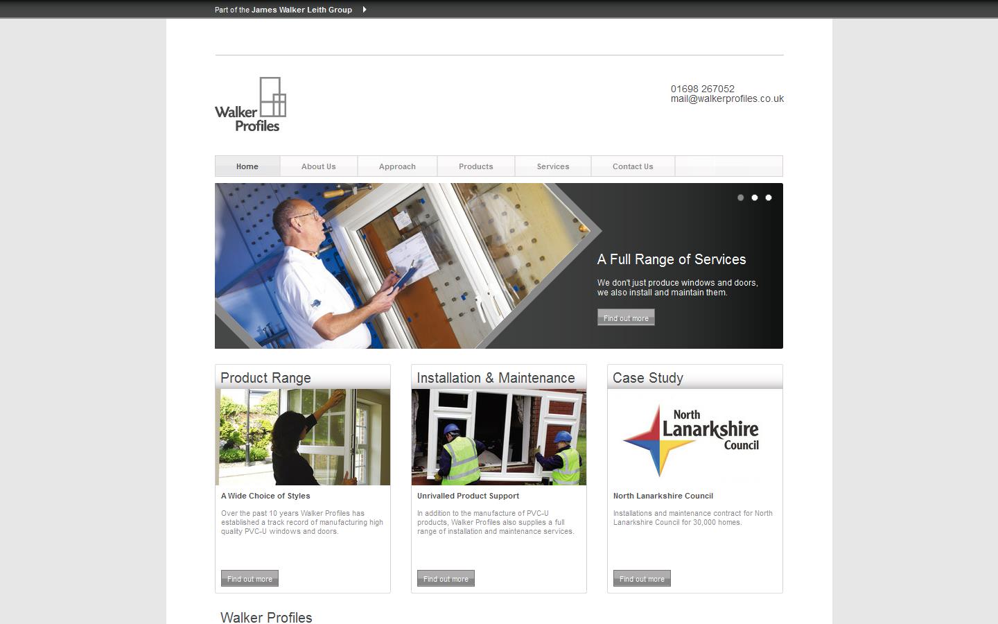 Walker Profiles Ltd Website