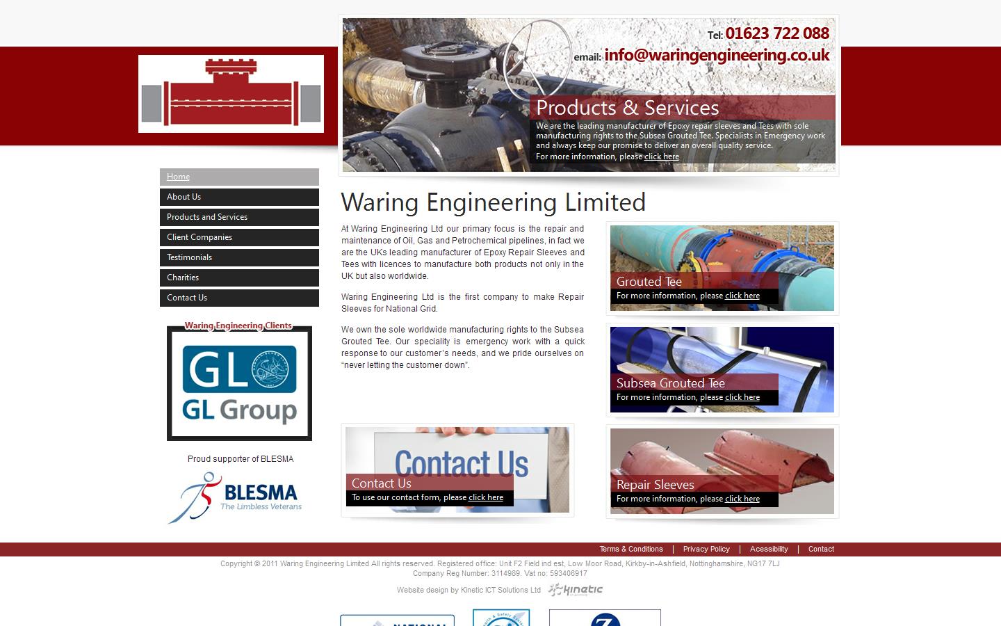 Waring Engineering Ltd Website