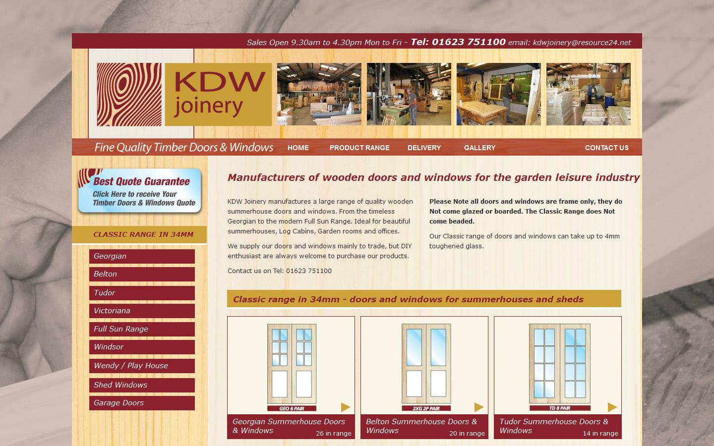 K D W Joinery Website