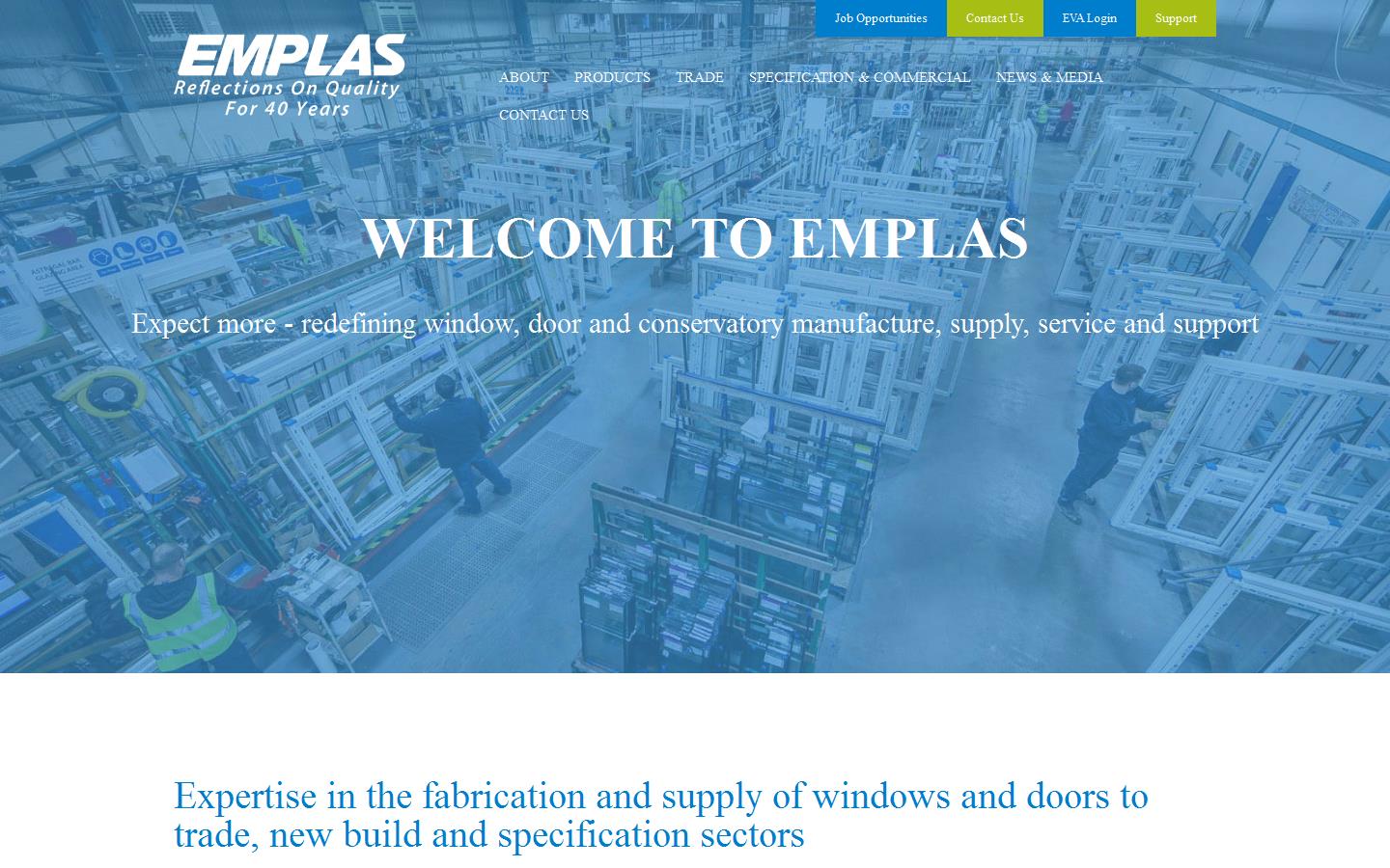 Emplas Window Systems Ltd Website