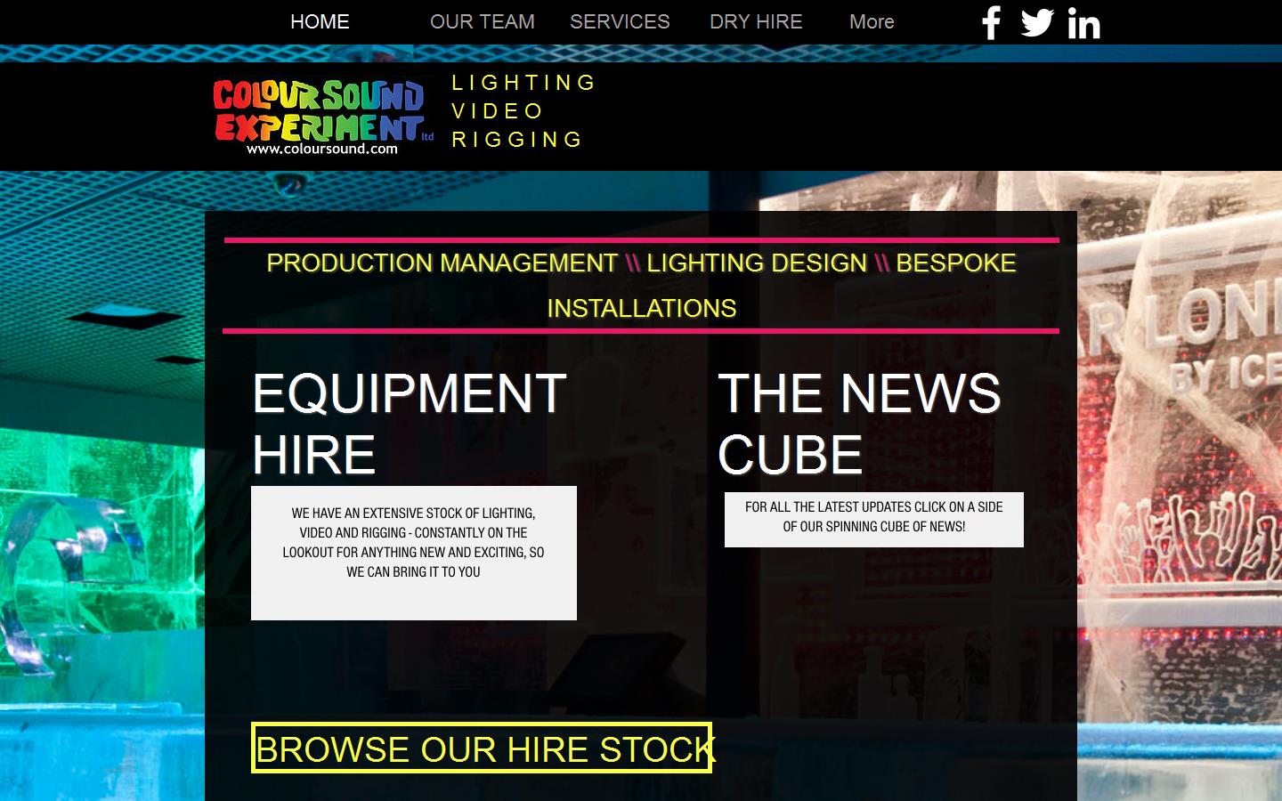 Colour Sound Experiment Ltd Website