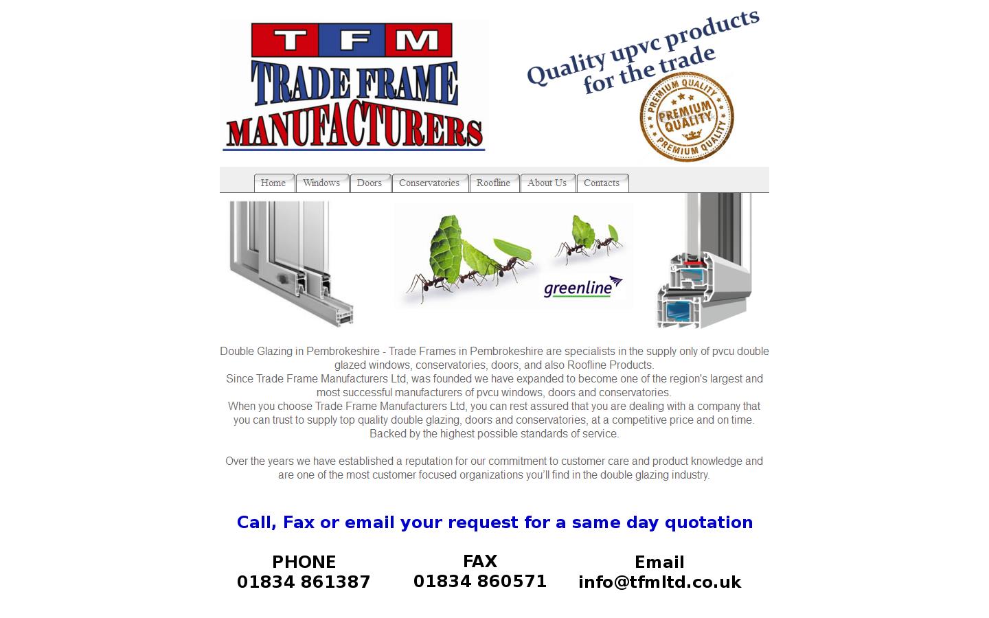 Trade Frame Manufacturers Website