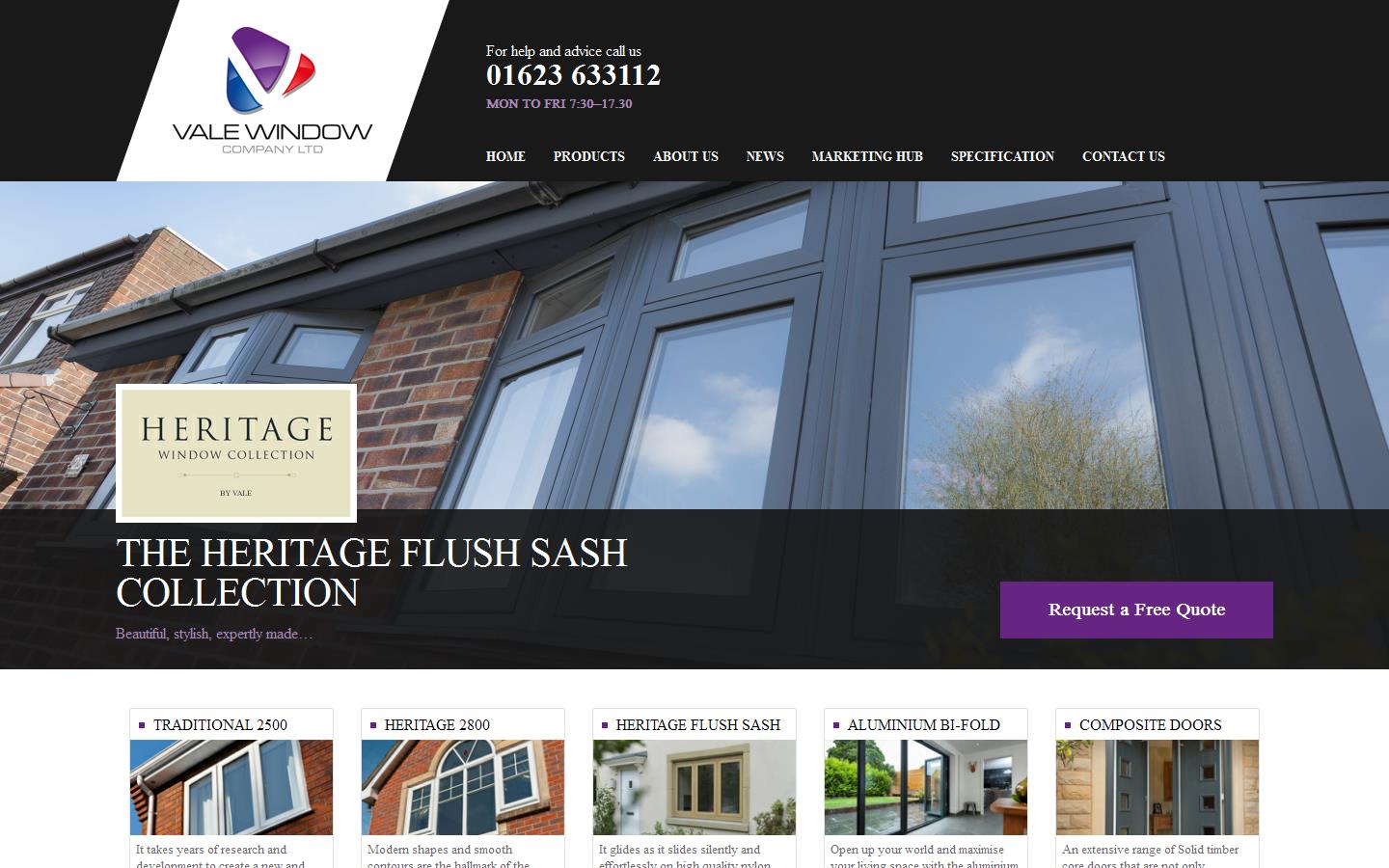 Vale Window Co. Ltd Website