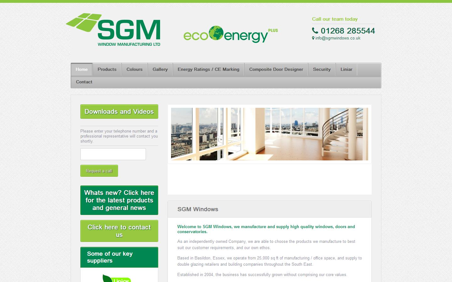 S G M Window Manufacturing Ltd Website
