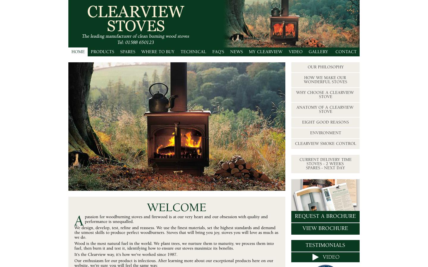Clearview Stoves Website