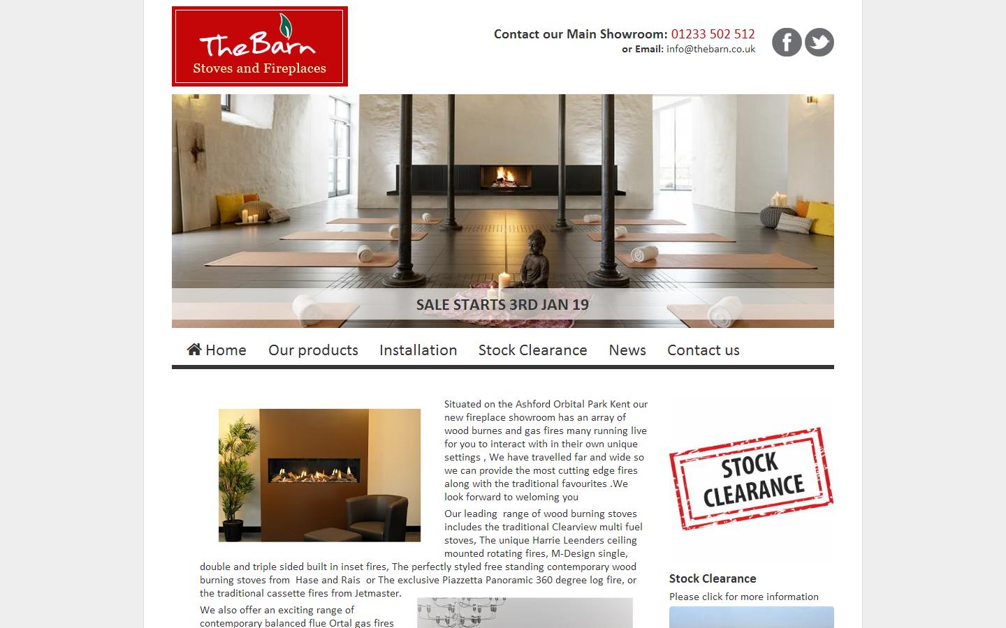 The Barn Stoves & Fireplaces Website