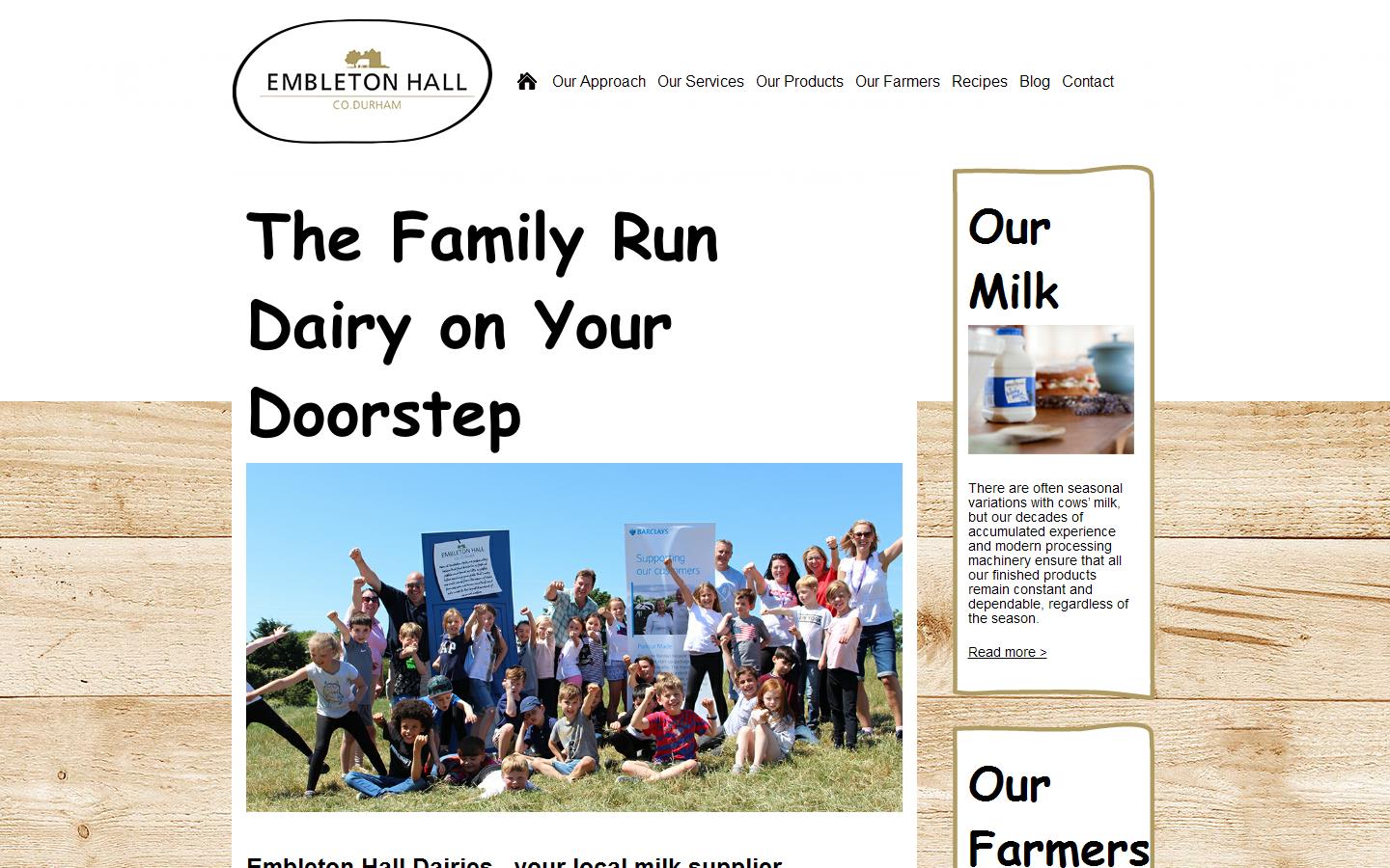 Embleton Hall Dairies Website