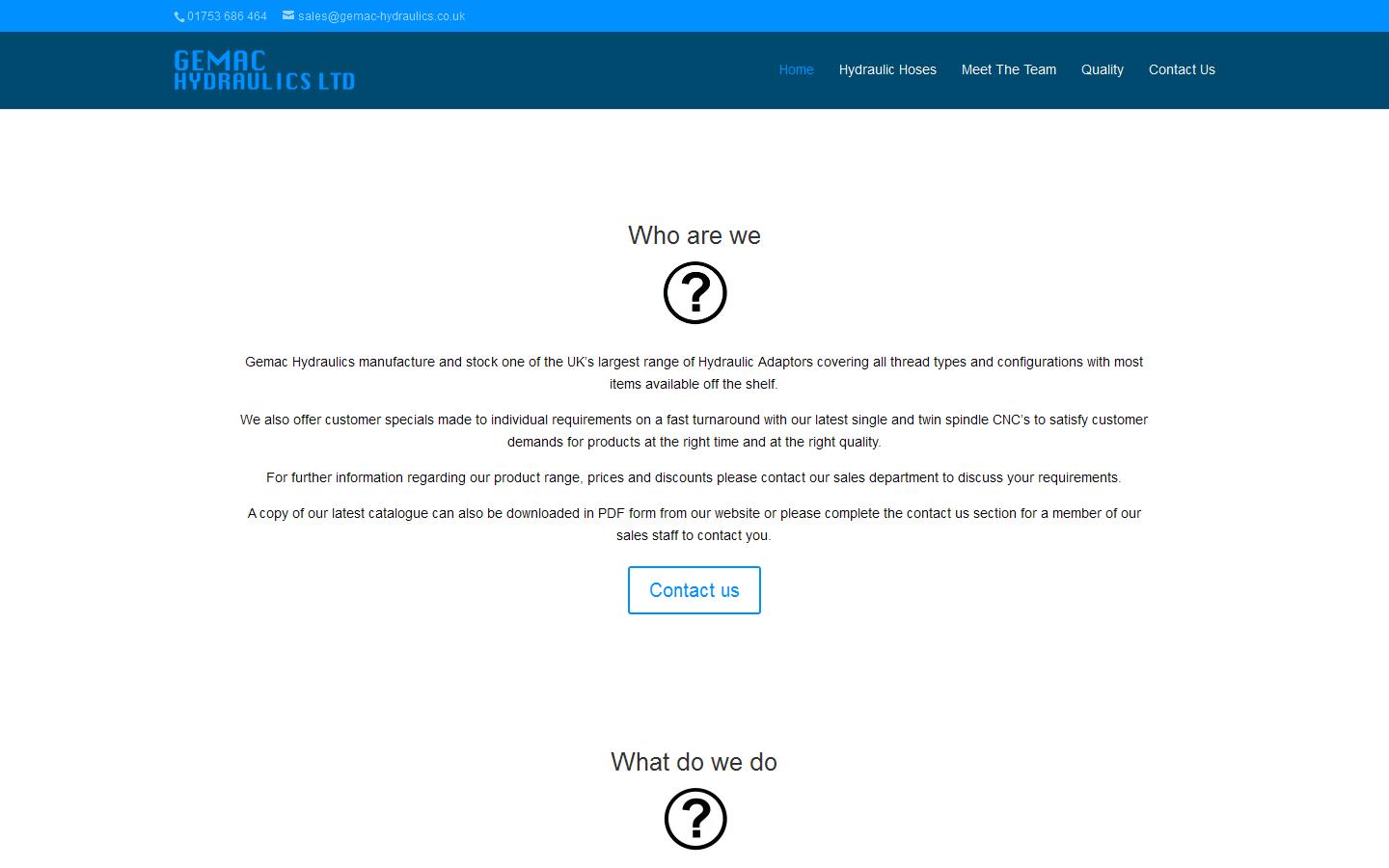 Gemac Hydraulics Ltd Website
